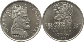 Czechoslovakia 100 Korun 1978
KM# 93; Silver; 600th Anniversary - Death of Charles IV