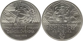 Czechoslovakia 50 Korun 1979
KM# 98; Silver; 30th Anniversary of 9th Congress