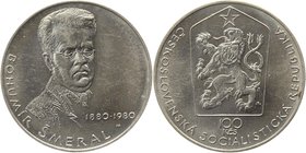 Czechoslovakia 100 Korun 1980
KM# 102; Silver; Centennial - Birth of Bohumir Smeral
