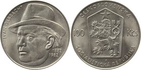 Czechoslovakia 100 Korun 1982
KM# 106; Silver; Centennial - Birth of Ivan Olbracht