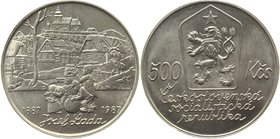 Czechoslovakia 500 Korun 1987
KM# 136; Silver; 100th Anniversary - Birth of Josef Lada