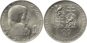 Czechoslovakia 100 Korun 1991
KM# 154; Silver; 200th Anniversary - Death of Wolfgang A. Mozart