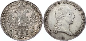 Austria 1 Thaler 1820 A - Wien
KM# 2162; Silver; Franz I; XF+/AUNC-; Nice Toning