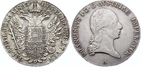Austria 1 Thaler 1823 A - Wien
KM# 2162; Silver; Franz I