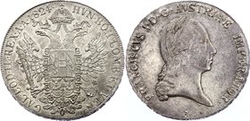 Austria 1 Thaler 1824 A - Wien
KM# 2162; Silver; Franz I; XF Cleaned
