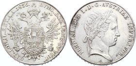 Austria 1 Thaler 1836 A - Wien (R1)
KM# 2238; Valovic# F11 (R1); Silver; Ferdinand I