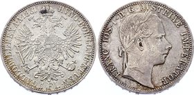 Austria 1 Florin 1861 A
KM# 2219; Silver, XF