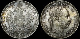 Austria 1 Florin 1886
KM# 2222; Silver 12.37g; Burning Mint Luster; Very High Grade; BUNC