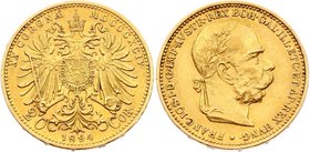 Austria 20 Corona 1894
KM# 2806; Gold (.900) 6.78g; Franz Joseph I