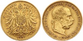Austria 10 Corona 1897
KM# 2805; Gold (.900) 3.39g 19mm