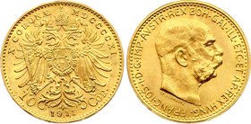 Austria 10 Corona 1911
KM# 2816; Gold (.900) 3.39g