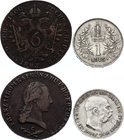 Austria Lot of 2 Coins
6 Kreuzer 1800 & 1 Corona 1915 (Silver)