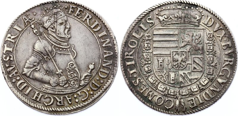 Holy Roman Empire Reichstaler 1564-1595
Dav# 8094; Ferdinand (Archduke, 1564-15...