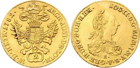 Holy Roman Empire Transylvania 2 Ducat 1782 E - Karlsburg
KM# 1875; Gold 6.87g; Joseph II