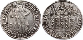 German States Braunschweig-Wolfenbuttel 1 Thaler 1642 HS
Dav# 6338; HERZOGTUM August der Jüngere, 1635-1666. Zellerfeld. Silver, VF-XF