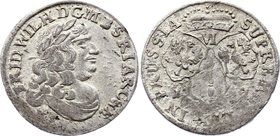 German States Konigsberg-Prussia 6 Groschen 1642 HS Rare!
KM# 429; Silver; Friedrich Wilhelm. Rare coin!