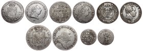 German States Lot of 5 Silver Coins 1764 -1849
Silver; Pomerania KM# 416; Prussia KM# 298, KM# 362, KM# 436.2; Brunswik-Luneburg-Calenberg-Hannover K...