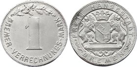 Germany - Weimar Republic Bremen 1 Verrechnungsmark 1924 (ND) RARE
J# N45; UNC