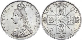 Great Britain 2 Florin 1887
KM# 763; Silver; Roman "I"; Mint Luster