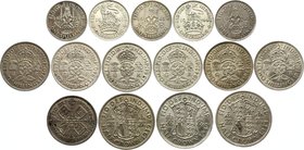 Great Britain Lot of Silver Half Crowns and Shillings 1936-1946
Silver, better conditions and dates. WWII period mainly. 15 Pieces.