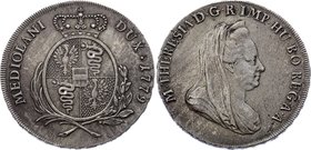 Italy - Milan 1 Scudo 1779
KM# 192; Silver; Maria Theresia