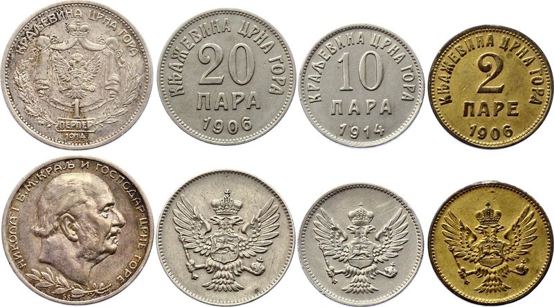 Montenegro Lot of Peper and Para's 1906-1914
XF-AU, not common types.