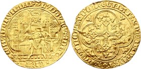 Netherlands Brabant 1 Golden Shield / Gouden Schild 1314 - 1347 (ND) Rare!
Gold 4.39g; Antwerp Mint; Ludwig IV; Unmounted