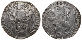 Netherlands Kampen Daalder 1648
KM# 42.2; Silver 27.36g; Knight Turned to the Left; XF/XF+