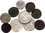 Polish-Lithuanian Commonwealth Lot of 10 Coins 1498-1666
Different denominations and dates.