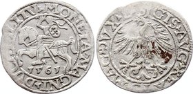 Polish-Lithuanian Commonwealth 1/2 Grosz 1561
Sigismund III August. Silver, mint luster.