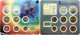 Spain Euro Set 2004 + 10 Euro 2004
1 2 5 10 20 50 Euro Cents 1 2 Euro 2004; Original Plastic Package; KM# 1101; Silver Proof; 2004 Summer Olympics, A...
