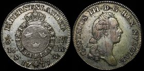 Sweden 1/6 Riksdaler 1777 OL
KM# 515; Silver 6.16g; Mintage 834.000; XF/aUNC