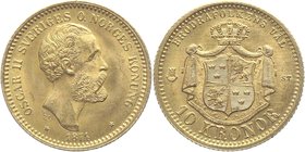Sweden 10 Krone 1874 ST
KM# 732; Gold 4,49g.