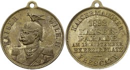 Germany - Empire Prussia Medal "Imperial Maneuvers and Parade on the Frescata Training Field" 1892
12.25g 30mm