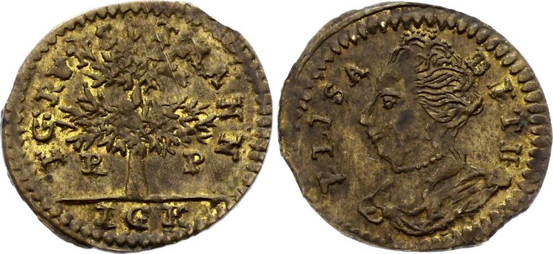 Russia Brass Token 1741-1761 Elizabeth the Great
Rare in this grade! UNC. 20mm....