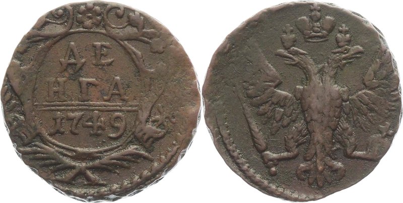 Russia Denga 1749
Bit# 359; Copper 9,00g.