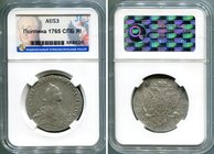 Russia Poltina 1765 СПБ ЯI NNR AU53
Bit# 276; 2,5 Roubles by Petrov. Rare coin in any grade. NNR AU53