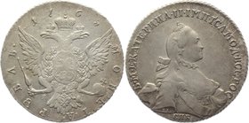 Russia 1 Rouble 1765 СПБ TI ЯI
Bit# 187; 2,25 Rouble Petrov; Silver 23,94g.; Saint-Peterburg Mint