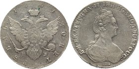 Russia 1 Rouble 1781 СПБ ИЗ
Bit# 230; 2,5 Roubles Petrov; Silver 23,06g.; UNC; Edge - rope; Full mint lustre; Was found as a part of hidden treasure;...