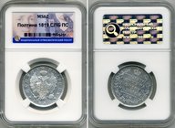 Russia Poltina 1819 СПБ ПС NNR MS62
Bit# 163; 0,65 Rouble Petrov; Silver; Mint lustre; Poltina coins of this type are very rare in that high conditio...