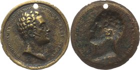 Russia Plaquette Nicholas I 1826 - 55
Bronze 3,58g.; 40mm.; This plaquette was found by treasure-hunters in the Siberian field.