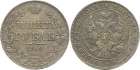Russia 1 Rouble 1842 СПБ АЧ
Bit# 195; Silver 20,51g.; Saint-Peterburg Mint
