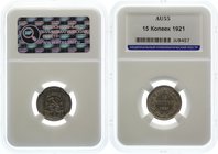Russia - USSR 15 Kopeks 1921 NNR AU55
Silver; Authenticated and graded by NNR AU55; Rare; The magnificent sample of the early coinage of Soviet Russi...