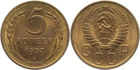Russia - USSR 5 Kopeks 1957 UNC
Y# 122; Aluminium-Bronze 5,13g.