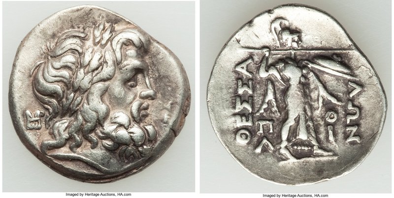 THESSALY. Thessalian League. 2nd-1st centuries BC. AR double victoriatus or stat...