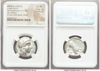 ATTICA. Athens. Ca. 440-404 BC. AR tetradrachm (24mm, 17.19 gm, 10h). NGC Choice XF 5/5 - 4/5. Mid-mass coinage issue. Head of Athena right, wearing c...