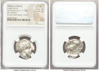 ATTICA. Athens. Ca. 440-404 BC. AR tetradrachm (22mm, 17.18 gm, 1h). NGC Choice XF 2/5 - 4/5. Mid-mass coinage issue. Head of Athena right, wearing cr...
