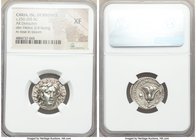 CARIAN ISLANDS. Rhodes. Ca. 250-205 BC. AR didrachm (21mm, 1h). NGC XF. Erasicles, magistrate. Radiate head of Helios facing, turned slightly right / ...