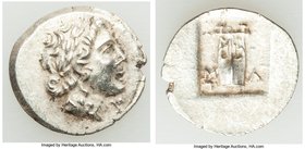 LYCIAN LEAGUE. Masicytes. Ca. 1st century BC. AR hemidrachm (14mm, 1.85 gm, 12h). XF. Series 1. Laureate head of Apollo right; Λ-Y below / M-A, cithar...