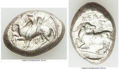 CILICIA. Celenderis. Ca. 425-350 BC. AR stater (20mm, 10.84 gm, 3h). VF. Persic standard, ca. 425-400 BC. Youthful nude male rider, holding reins in r...